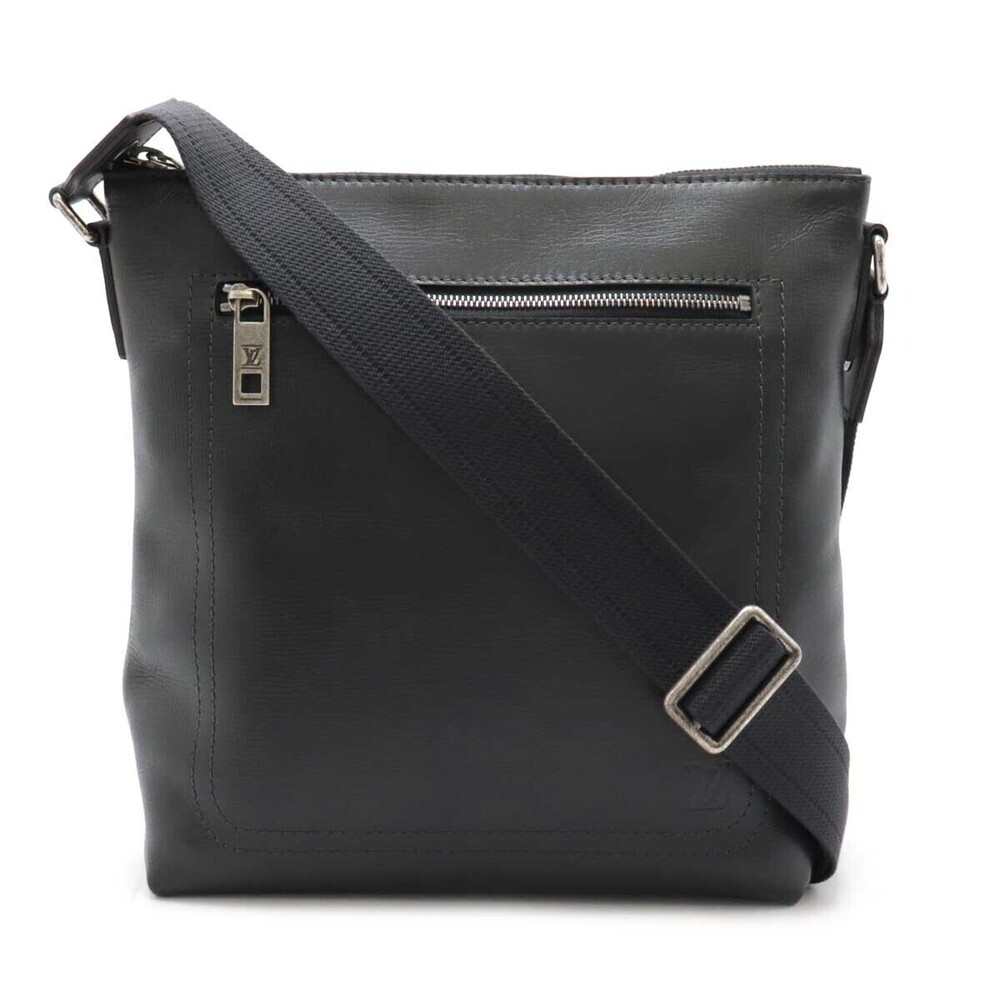 LOUIS VUITTON Utah Shawnee Crossbody Bag Calf Leather Basalt Gray